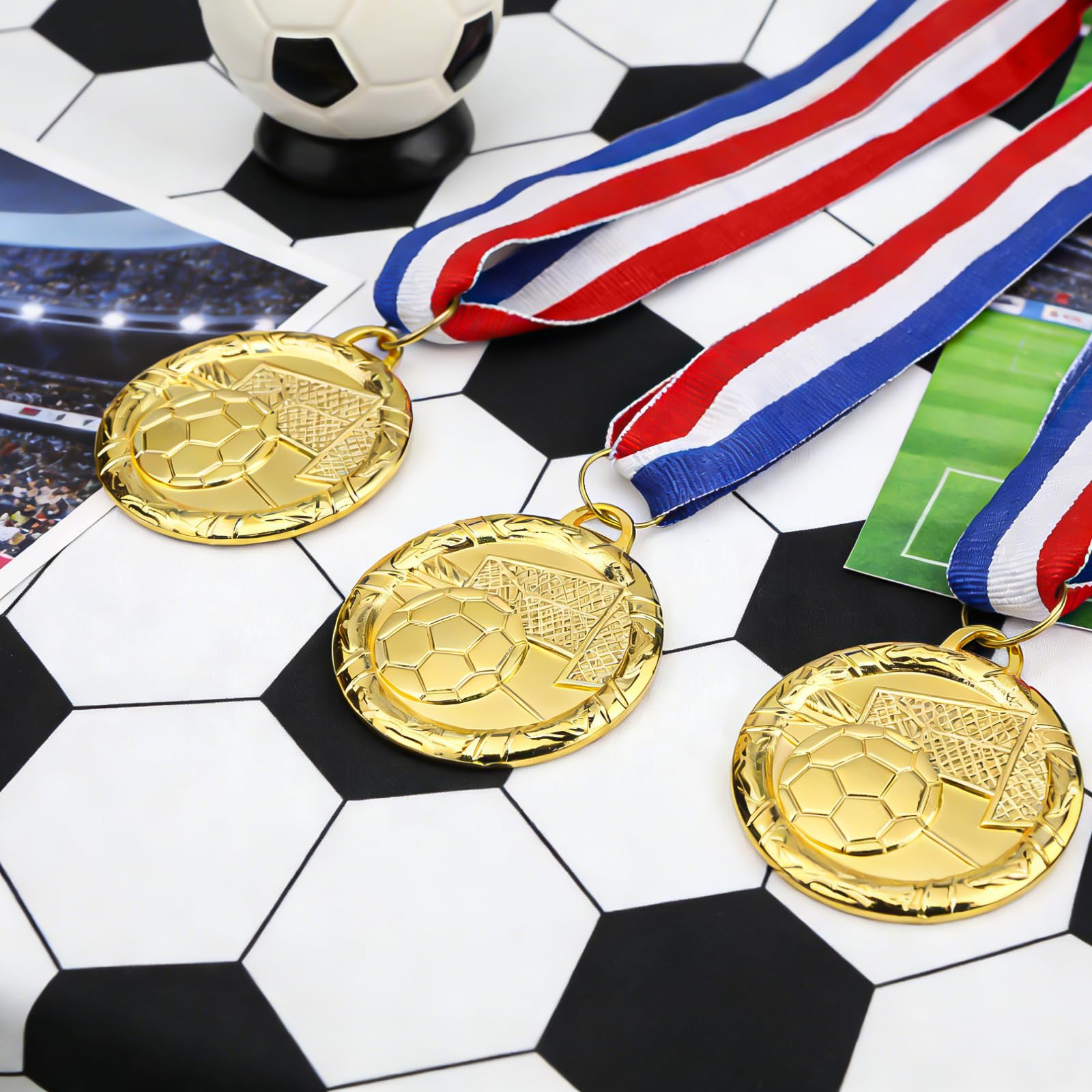 Medaglie d'oro per premi, primo vincitore medaglie per sport, competizioni, feste, stile olimpico, 5 cm