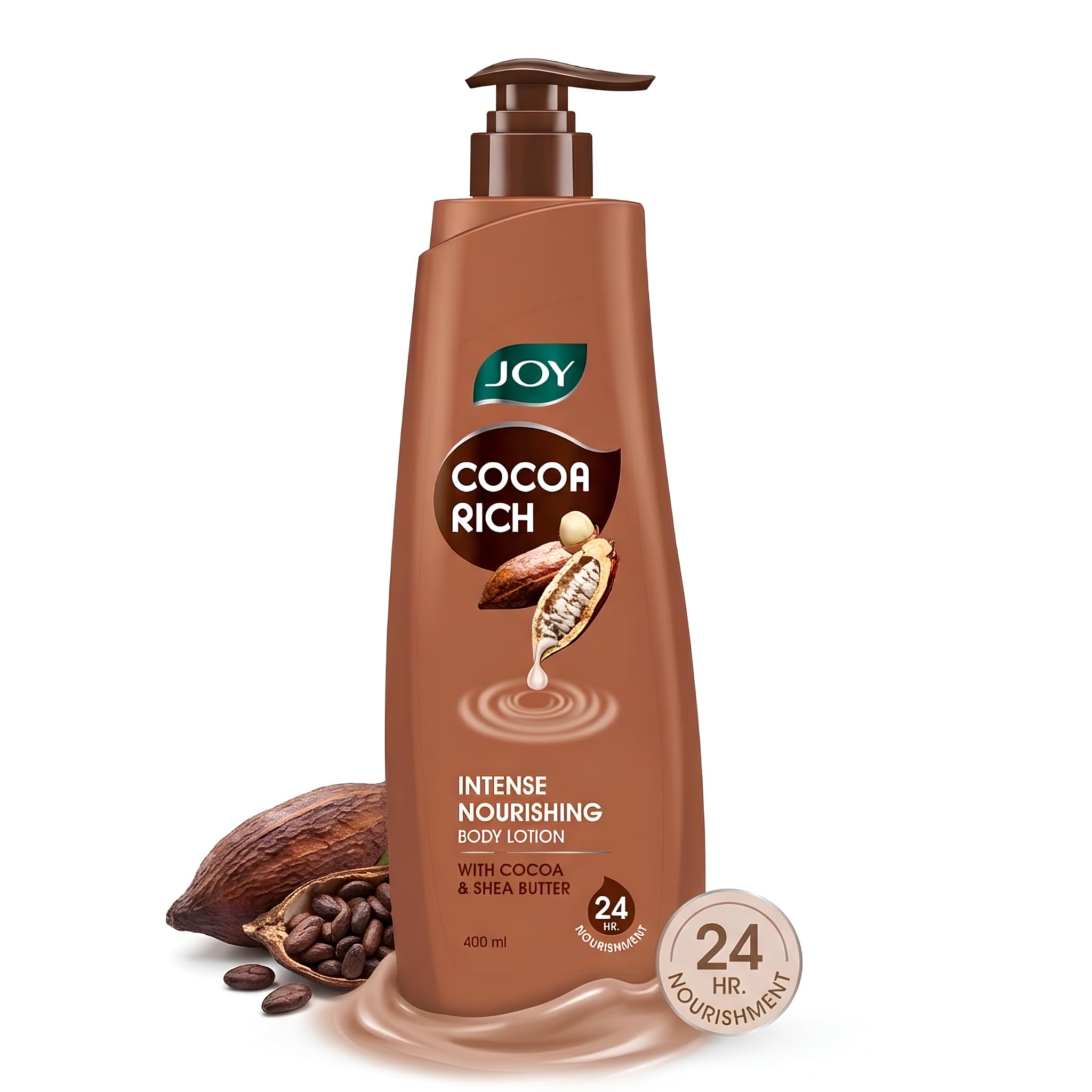 Cocoa Rich Intense Nourishing Winter Body Lotion (400ml) | 24 Hour Nourishment | With Shea Butter & Cocoa Butter | Suitable for Normal to Dry Skin | Non Sticky & Non Greasy Lightweight Body Lotion