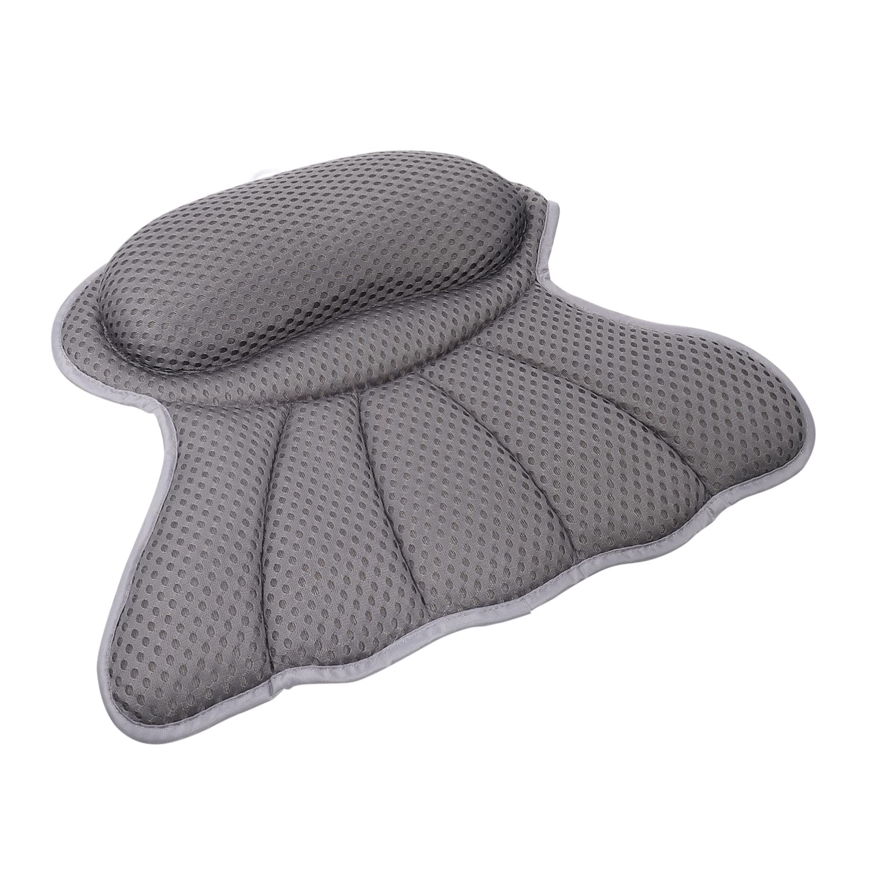 AUTSUPPL Fishtail Pillow Bath Tub Pillow Bathtub Neck Cushion Inflatable Comfortable Grey