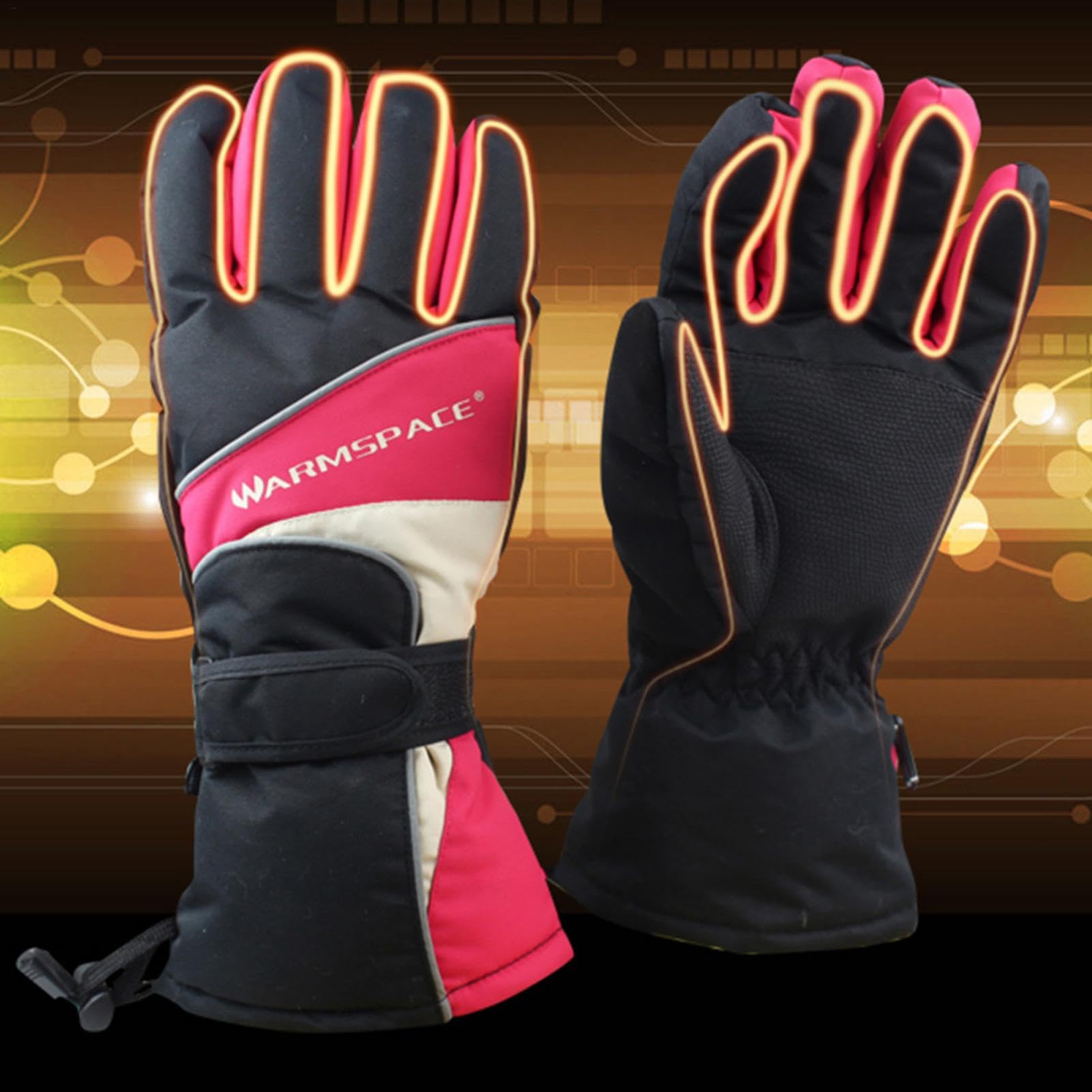 Guantes Eléctricos - Guantes para Hombres y Mujeres, Guantes de Invierno Calentadores Antideslizante | Impermeable Caliente para Tiempo Frío, Guantes Térmicos para Entrenamiento, Carreras y Ciclismo