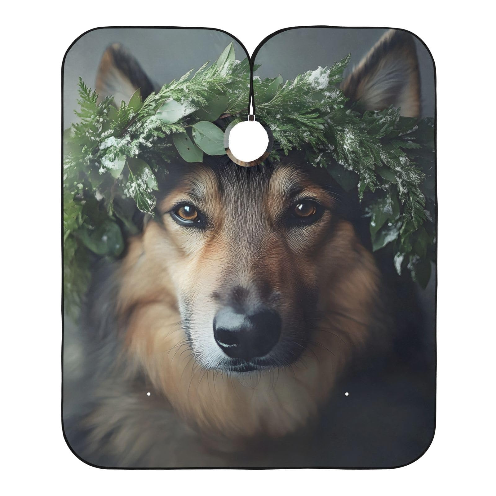 Hezely Lone Dog Hair Dye Cape, Barber Cape for Adults,Waterproof Salon Cape,Waterproof Hairdressing Styling Hair Cutting, 65