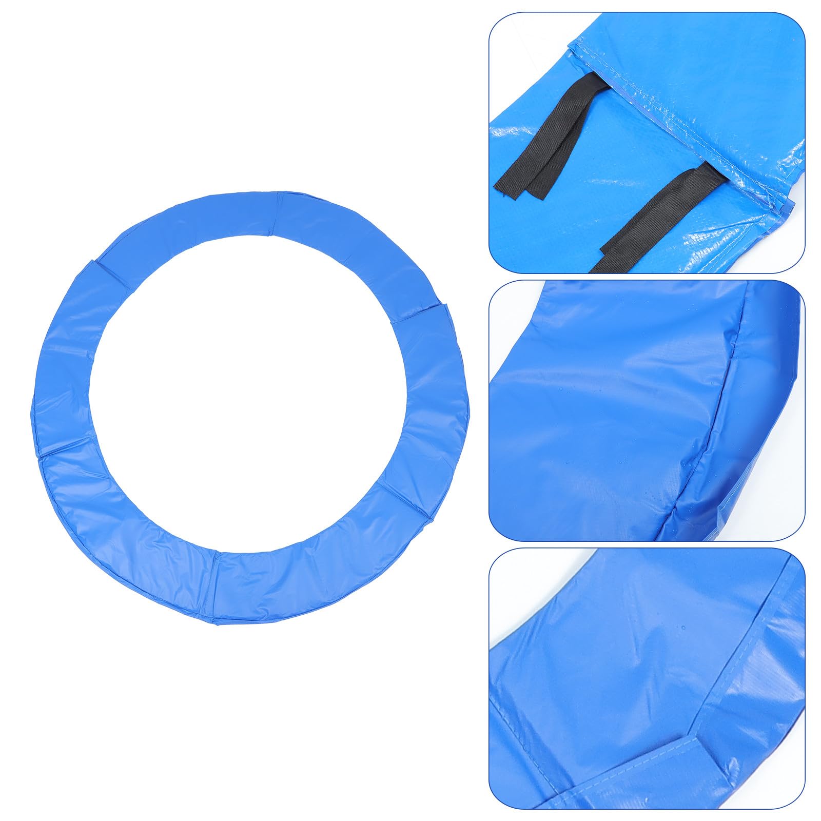 Toyvian Copertura Protettiva in Pvc per Trampolino Materassino Spugnoso Laterale Blu, Protezione Sicurezza e Rivestimento Molla Adatto per Giochi All'aperto