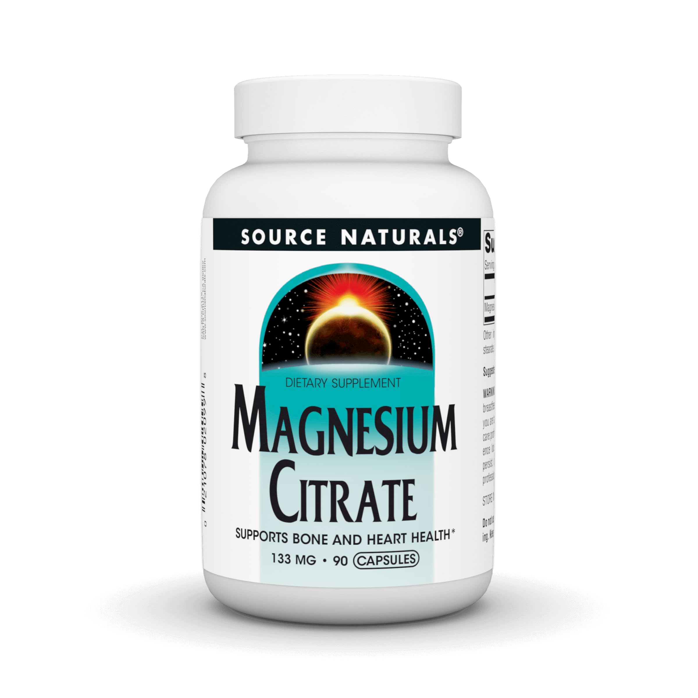 Source Naturals Magnesium Citrate, Supports Bone and Heart Health* 133 mg - 90 Capsules