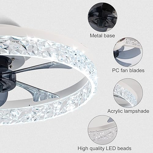 Miniatura 2 de Ventiladores de techo enjaulados con luz ventilador de techo industrial sin aspas de 36 pulgadas con control remoto ventilador de techo cerrado