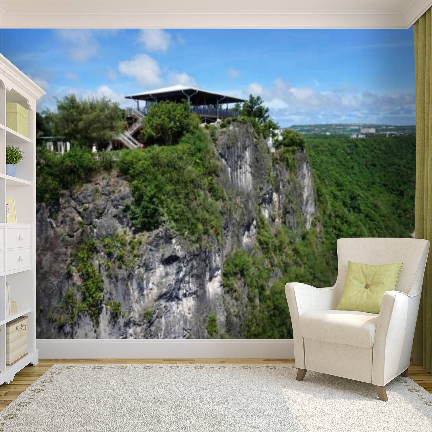Self Adhesive Pvc Wallpaper Observatory Of Two Lovers Point Guam Peel Stick Wallpaper Wall Mural Wall Decal Wall Poster Home Decor Sticker For Living Room Bedroom Amazon Com