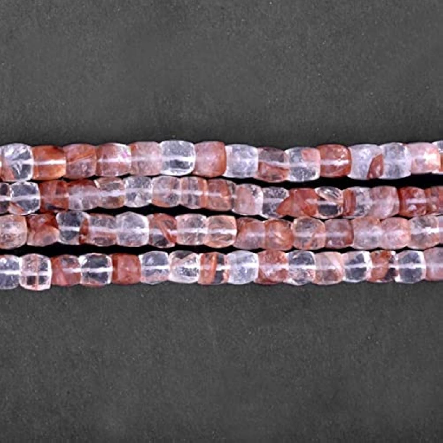 Quartz sunstone cubes contre les bijoux ternes : des perles 8mm éclatantes