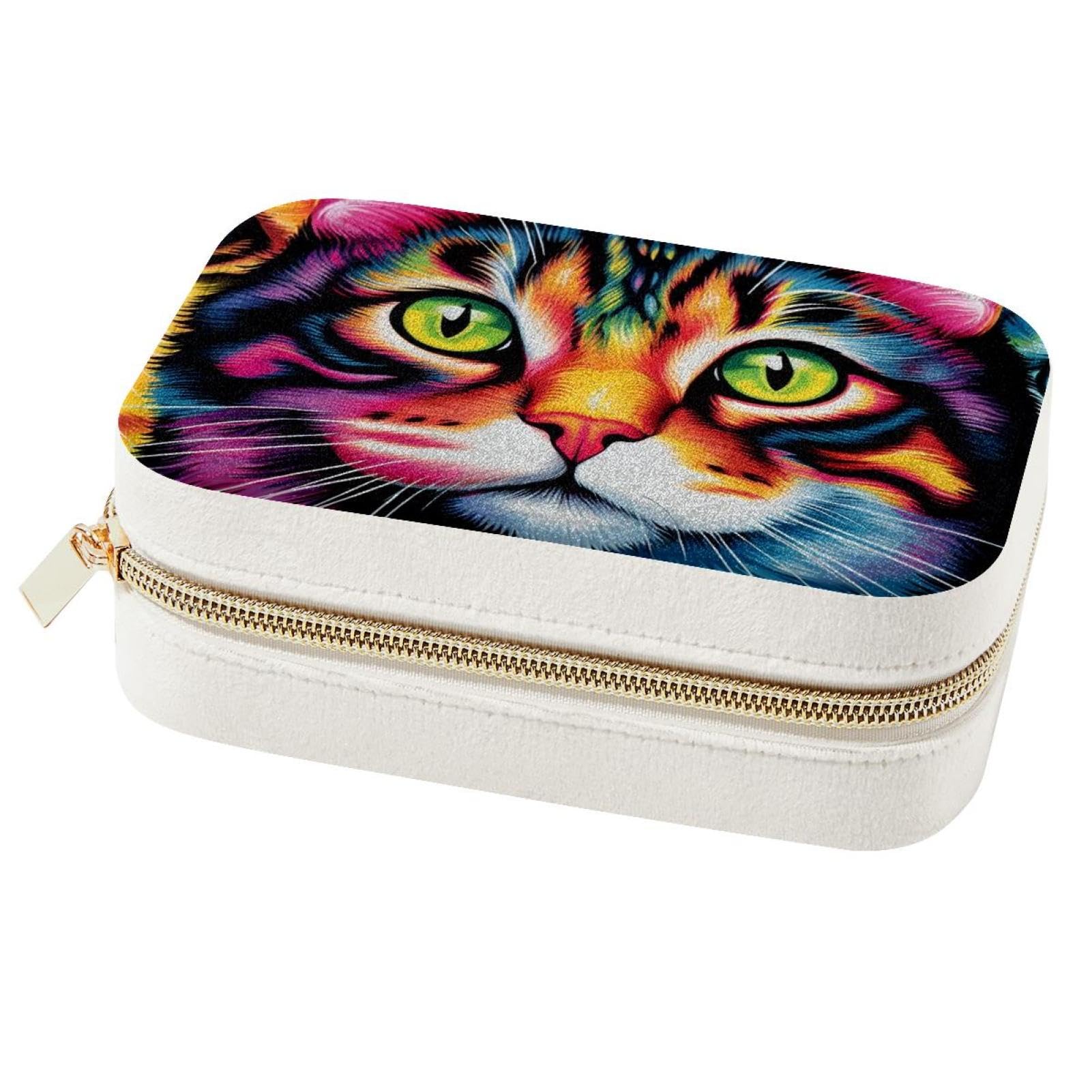 Boîte à bijoux de voyage chat pour organiser vos bagues en vacances