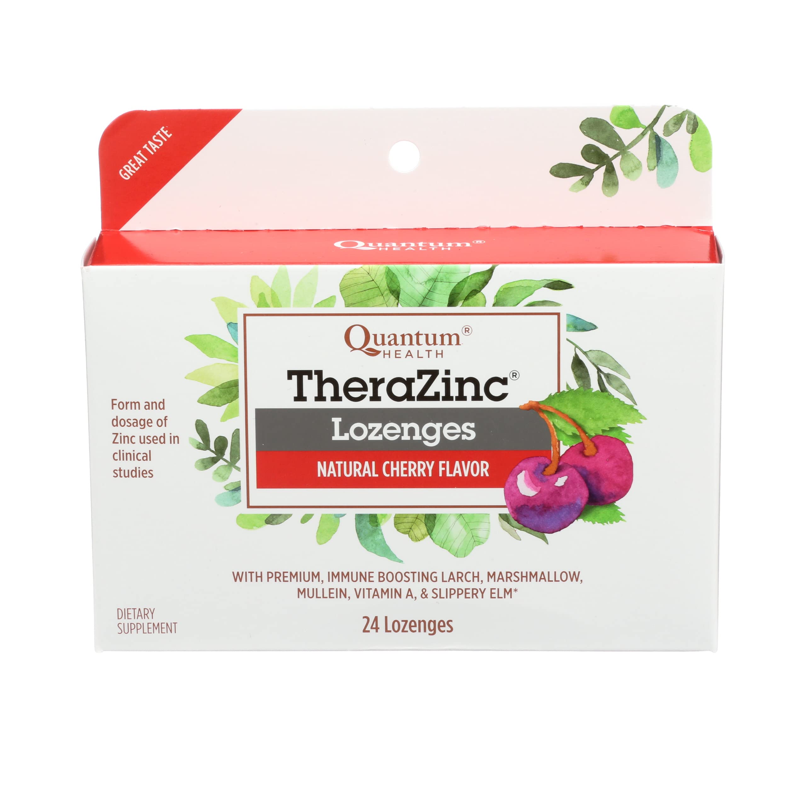 Amazon.com: Quantum Health Cherry Zinc Lozenges, 24 CT : Health