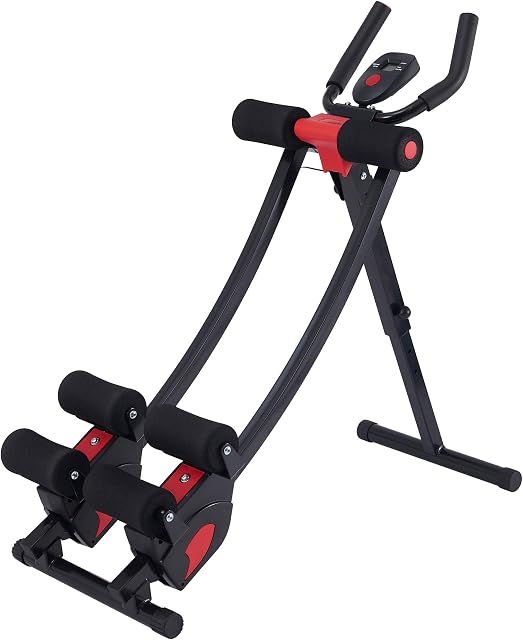 ZELUS Ab Crunch Coaster with Digital Display | Abdominal Fitness Machine with Independent Glide Paths and 4 Intensity Levels | Home Gym Ab Machine for Home Cardio Toning, 23st Cap