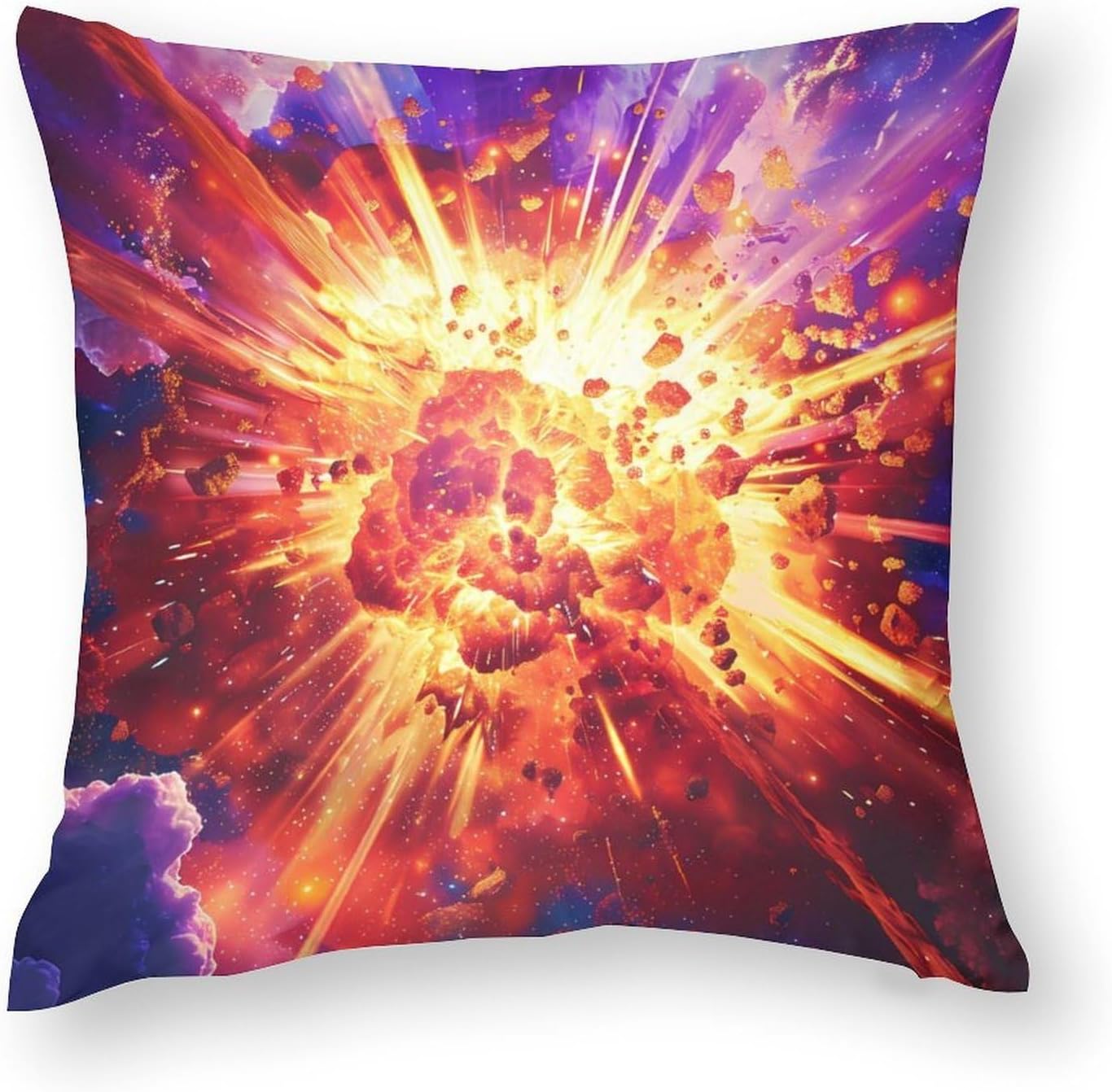 A Big Explosion Nebula Printed Throw Pillow Case 4 Pcs Soft Pillowcases Pillows Covers Sofa Bed Decor 12/14/16/17/18/20/22/24/32 Inches
