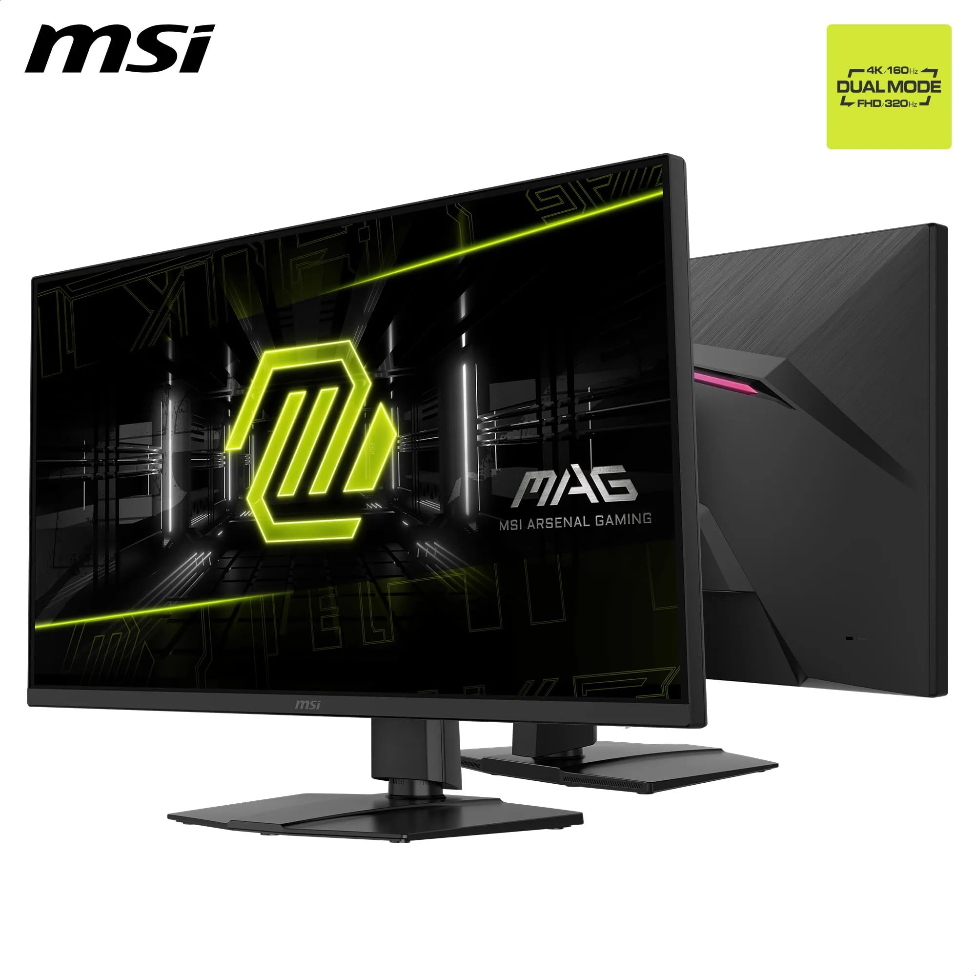 MSI MAG 322URDF E16 Monitor Gaming 32" 4K UHD 3840x2160 Rapid IPS 0,5ms DisplayHDR 400 Protezione Occhi AI Vision Dual-Mode HDMI 2.1 DP 1.4a Supporto Regolabile Inclinazione/Altezza - Nero