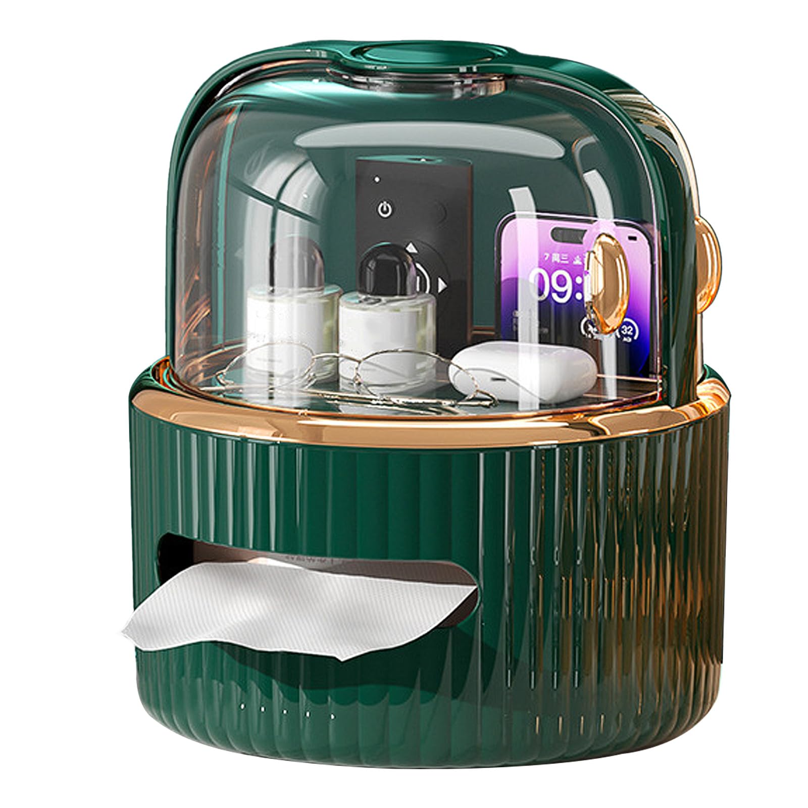 Nucelit Facial Tissue Dispenser Box for Countertop Napkins Storage Organizer Unique Paper Holder Home MultiFunctional Paper Boxes