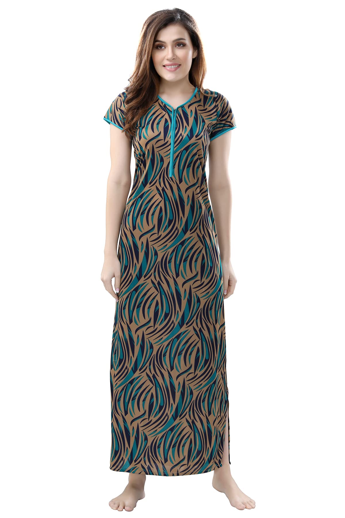 PIUWomen's Sarina Long Zipper Nighty