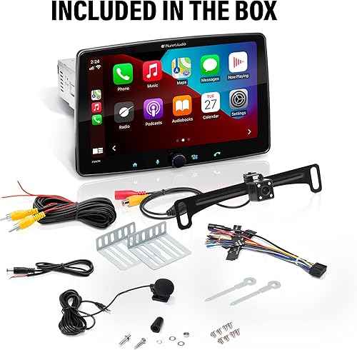 Miniatura 7 de Planet Audio P100CPAC Estéreo para automóvil - Apple CarPlay, Android Auto, Single Din, pantalla táctil de 10.1 pulgadas, Bluetooth, sin reproductor