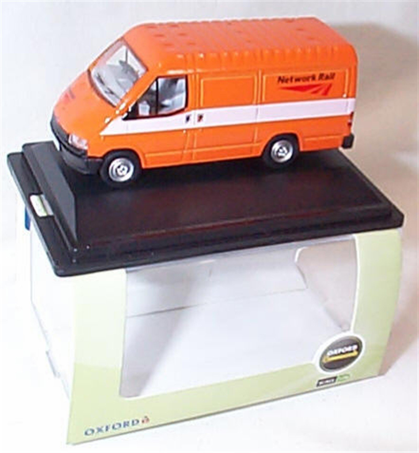 oxford orange network rail ford transit MK3 van 1.76 scale diecast model