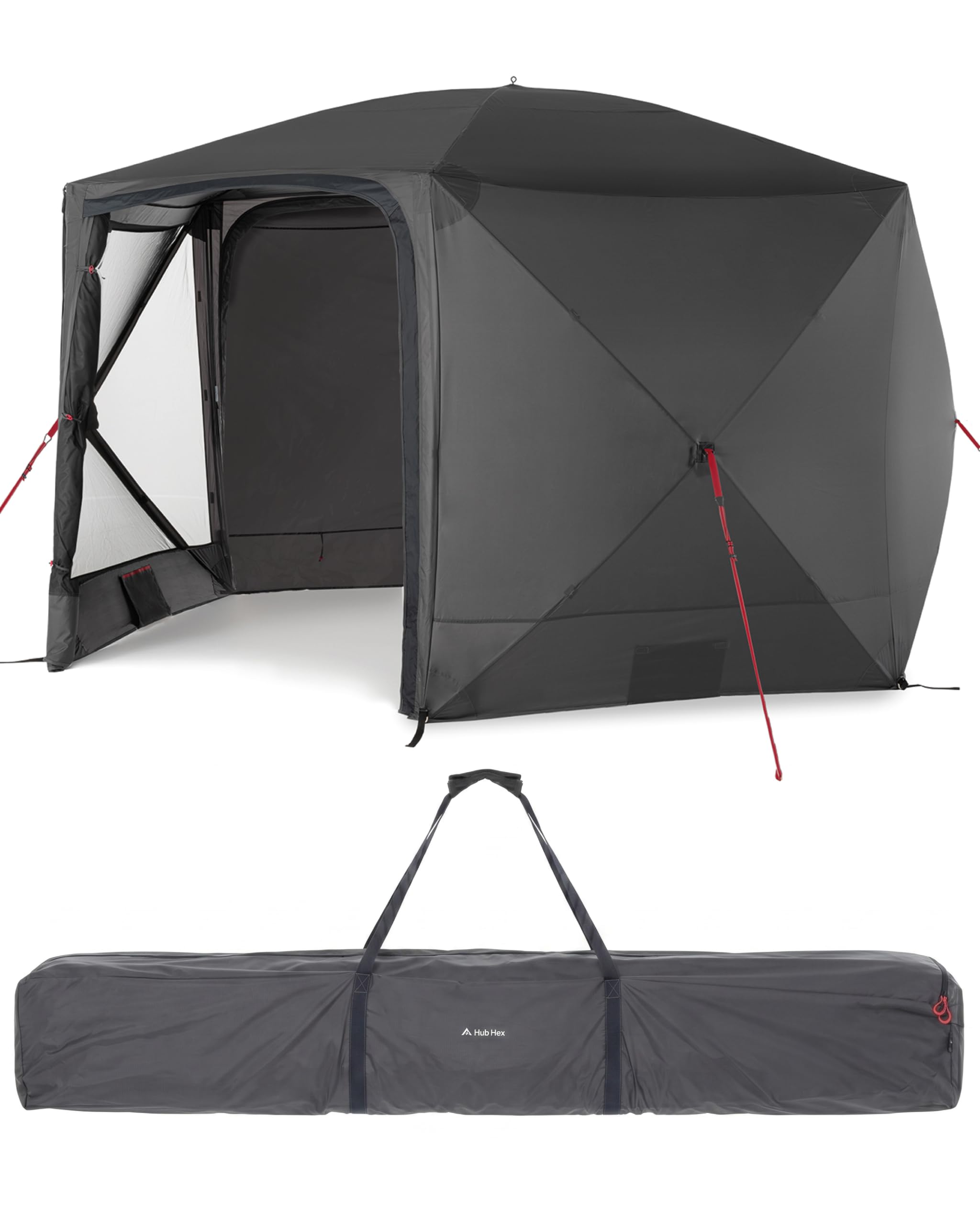 camping pavillon qeedo Quick Hub Hex Faltbarer Pop Up mit Schnellaufbau & UV-Schutz - wasserabweisender Pavillon mit Sturmleinen & robusten Stahlheringen EXTE (Stadler) Harley-Davidson Chrome and Rubber Größe:Easy Entry 54 cm