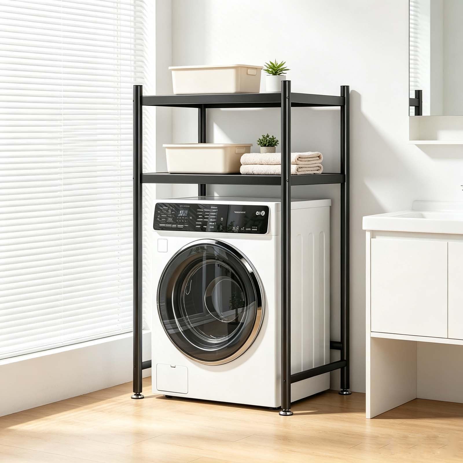kumamart Adjustable Washing Machine Storage Rack,washing machine rack