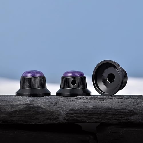 Miniatura 3 de Guyker Top Hat - Perillas de control de potenciómetro de bajo para guitarra con diámetro de 0236in - 3 piezas de perilla de volumen de tono de