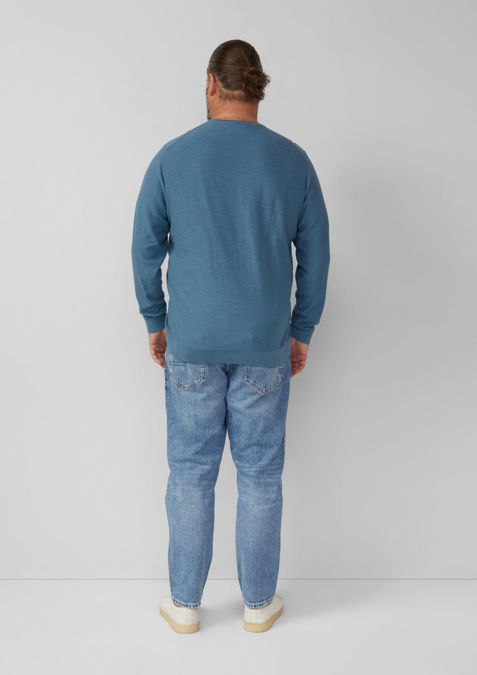 s.Oliver Strickpullover mit Flammgarnstruktur und Rollkante