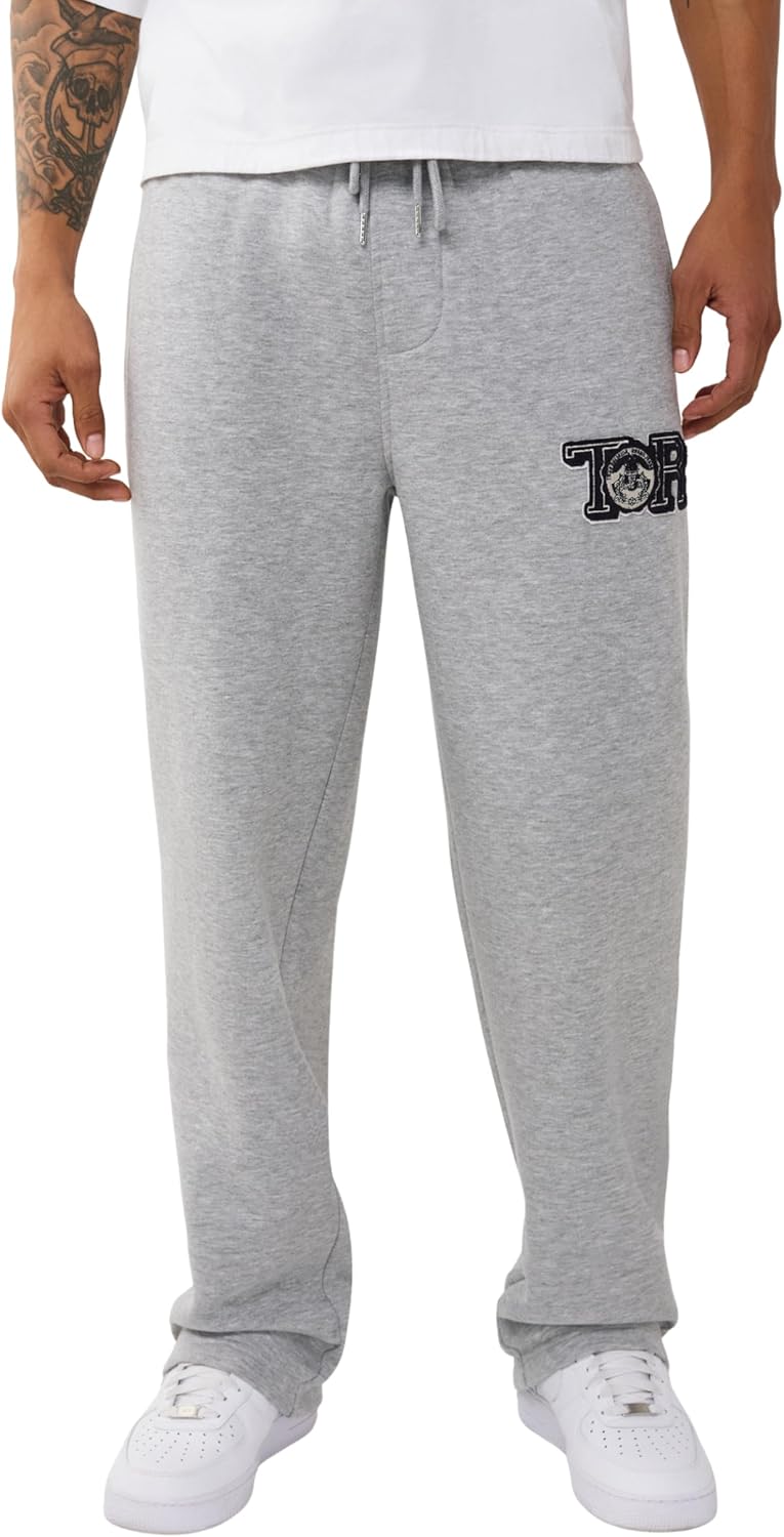 True Religion Men’s World Tour Champs Sweatpants – Premium Joggers for Men with Logo Detail, Soft Cotton Blend