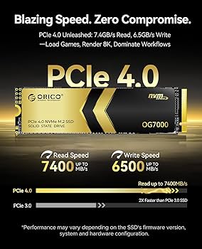 Amazon.com: ORICO OG7000 4TB PCIe Gen4 NVMe SSD, Up to 7400MB/s, 8 Amazon.com: ORICO OG7000 4TB PCIe Gen4 NVMe SSD, Up to 7400MB/s, 8
