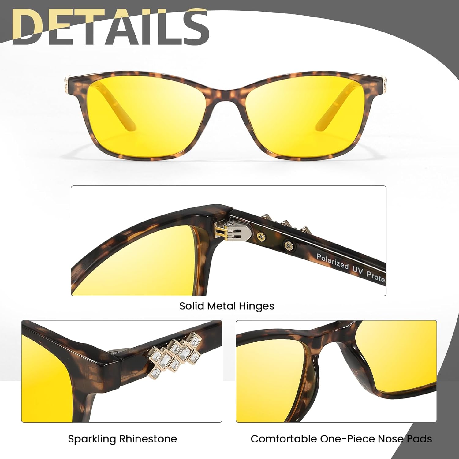 Myiaur Night Driving Glasses for Women Men, Polarized Night Vision Glasses Anti-Glare and Enhance Vision Nighttime - Image 7