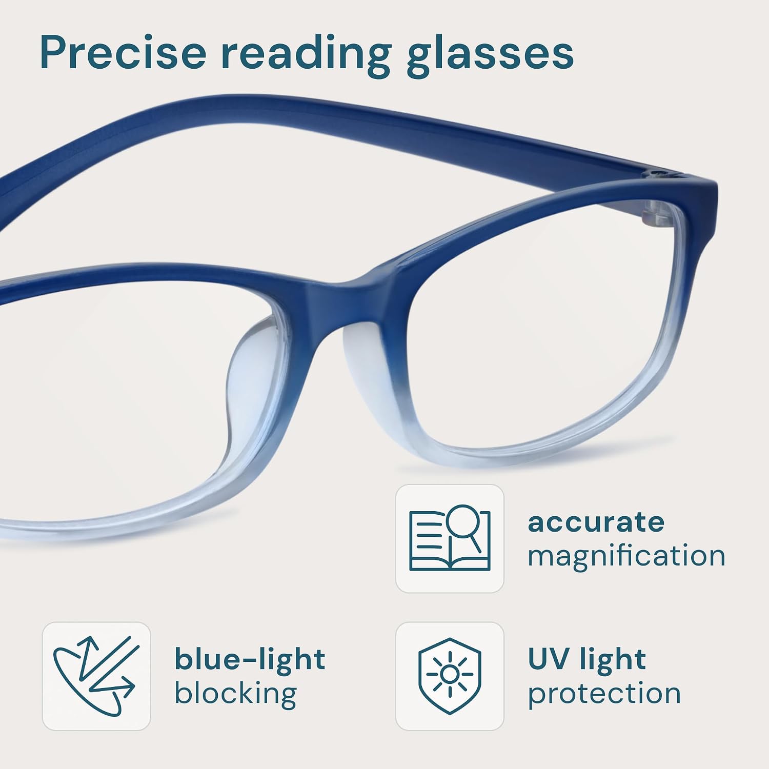 Gaoye Reading Glasses Men - Blue Light Blocking Lenses, TR90 Frames, UV400 - Eyeglasses with Clear Vision