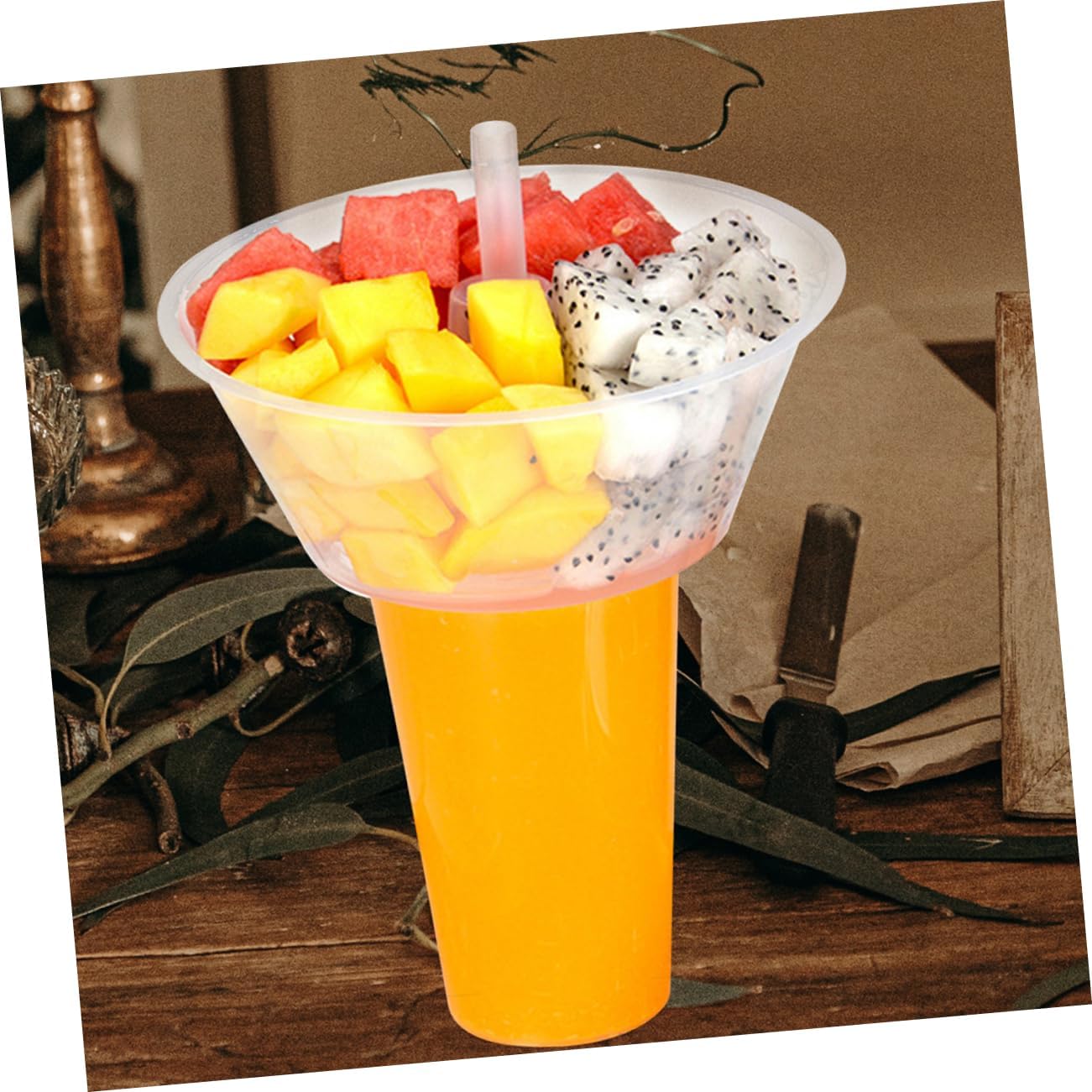 25pcs Plastic Serving Bowls for Snacks Desserts and Salads Transparent for Popcorn Fries and Fried Chicken for Gatherings and Home Use