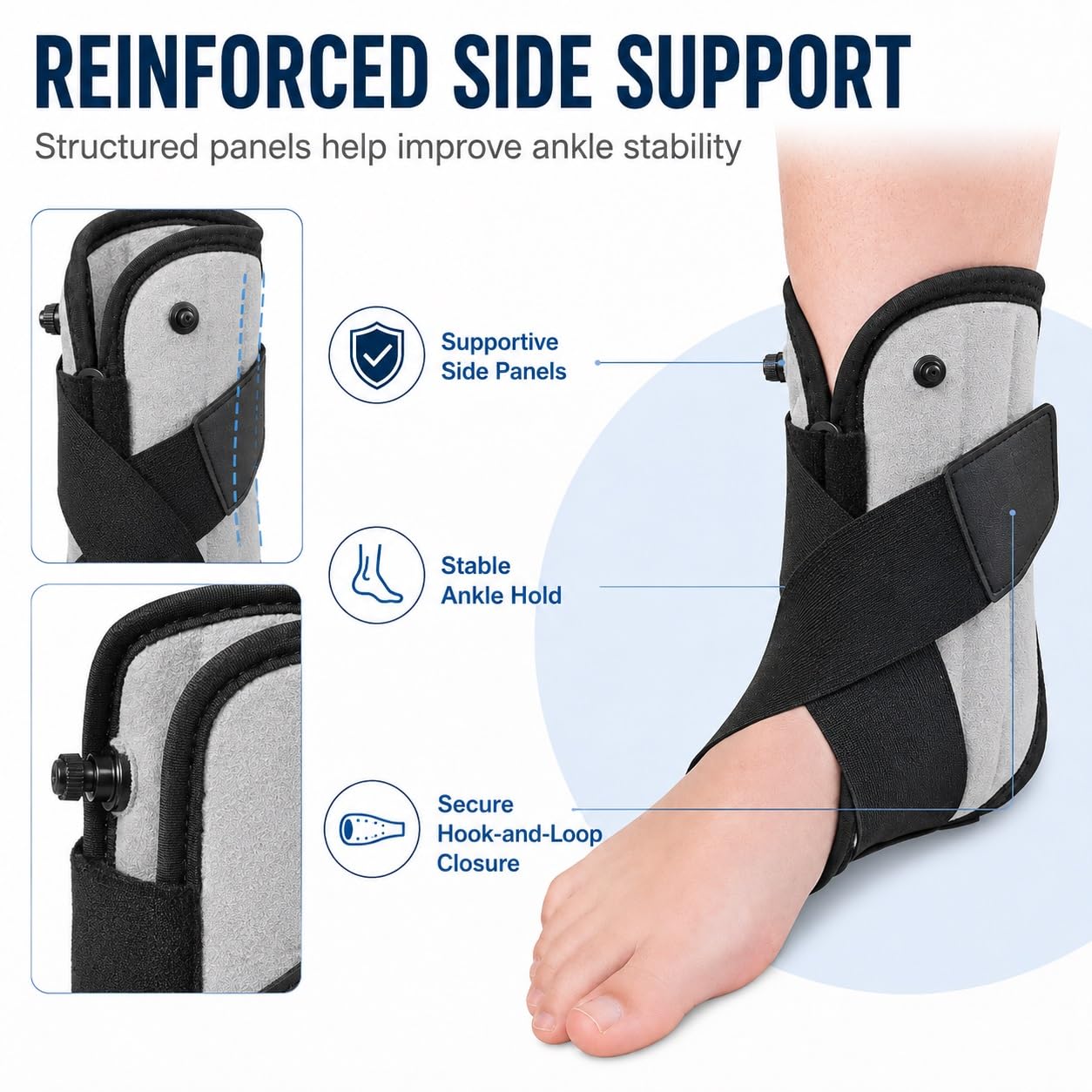 Genérico Tobillera Ajustable - con Tejido Transpirable, para Deporte y Caminar a Diario, Modelo CJDW1175