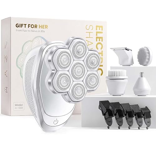5-in-1 Electric Razors for Women, 7D Floating Head Electric Shavers
