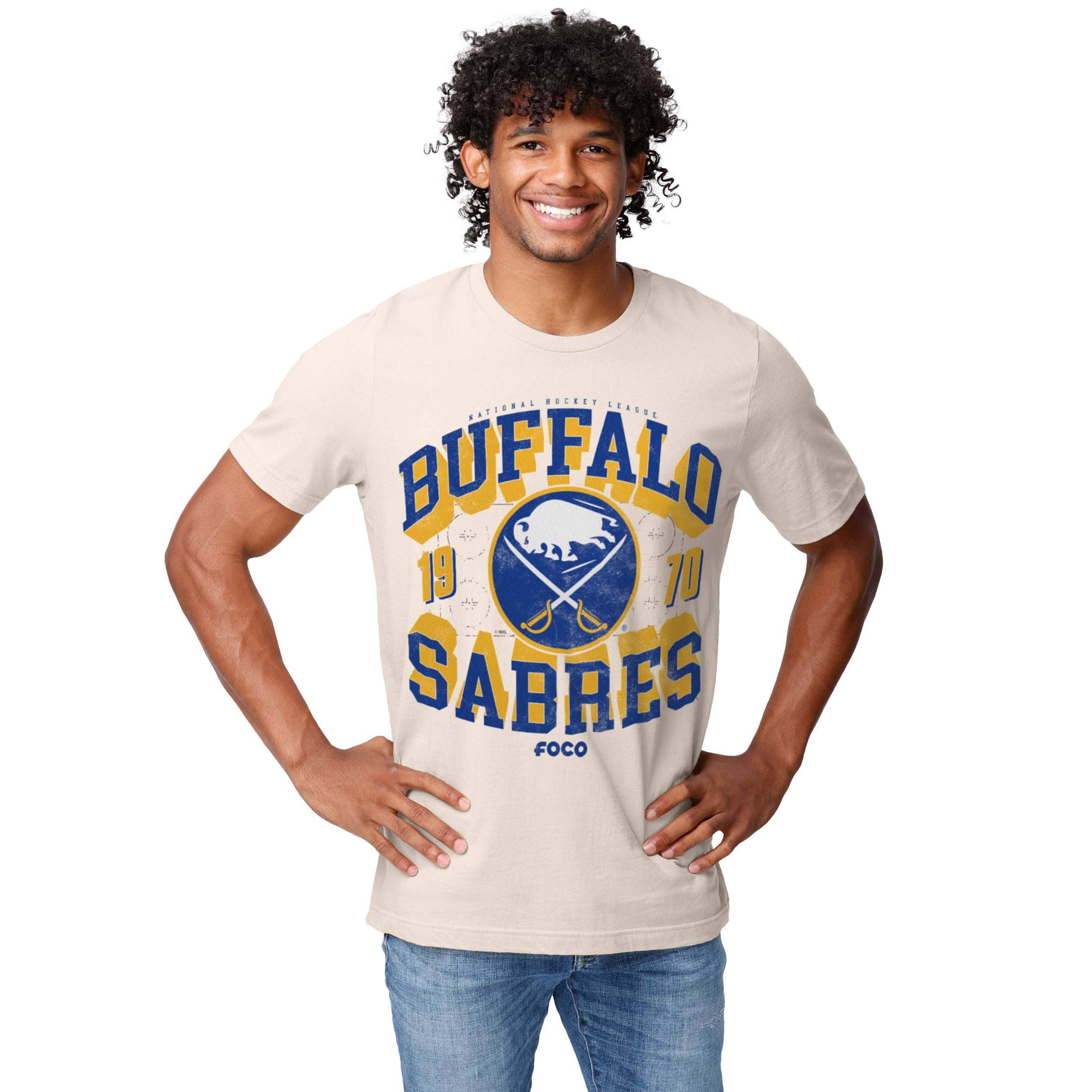 Men's NHL Team Logo Rink Arched Wordmark Short Sleeve T-Shirt