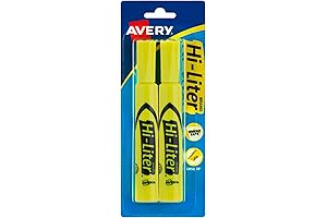 Sharp and Speedy Highlighting: AVERY Hi-Liter Yellow Duo