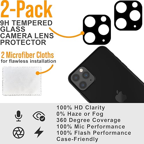 Miniatura 5 de Scooch Protector de pantalla 5 en 1 para iPhone 11 Pro Max (paquete de 3) con protector de lente de cámara (paquete de 2) vidrio templado 9H de alta