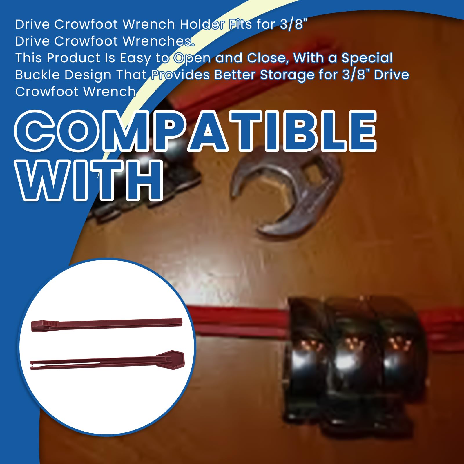 3/8" Drive Crowfoot Wrench Holder - 2 Pack -2
