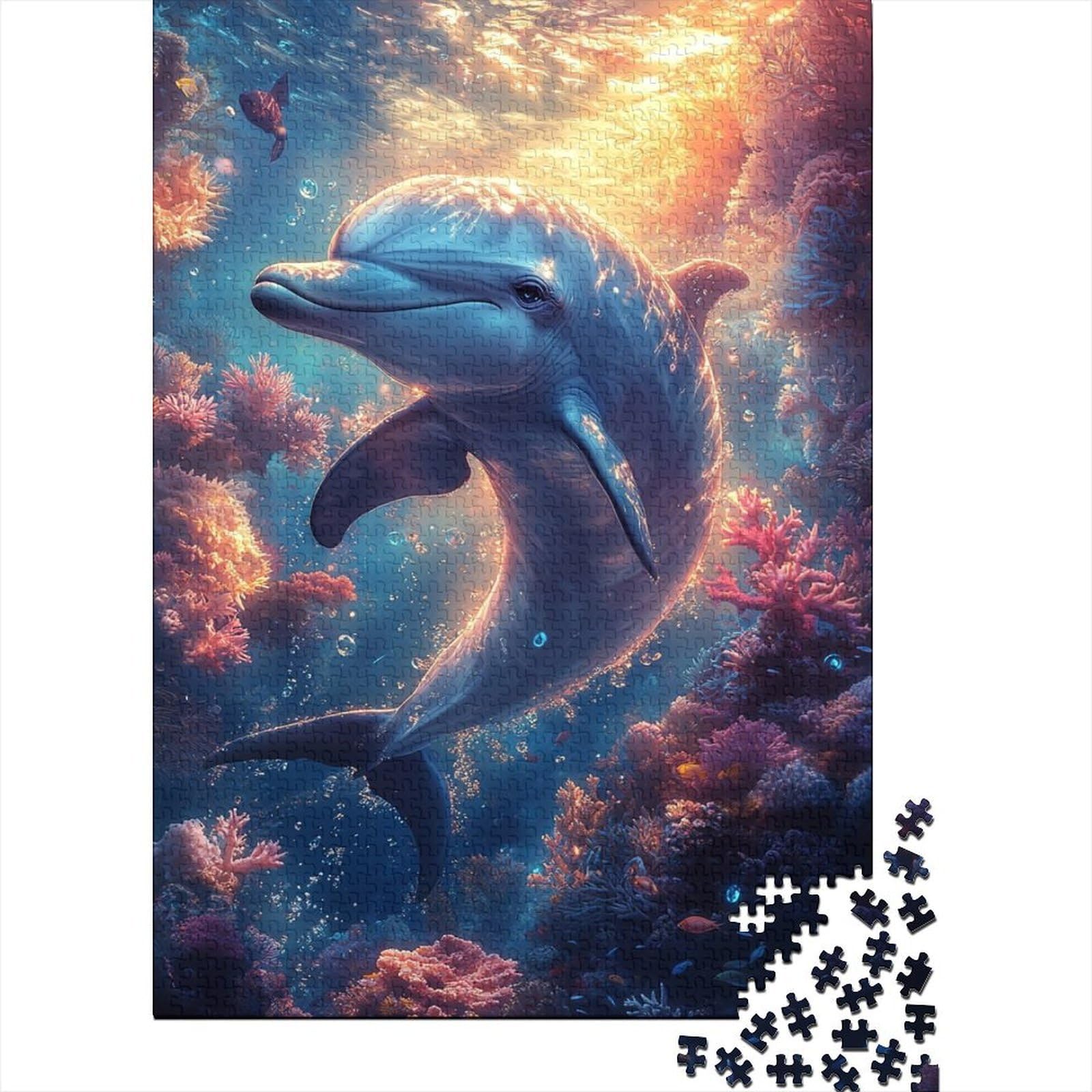 1000 Pieces Mini Jigsaw Puzzle Dolphin for Adults โ image 1