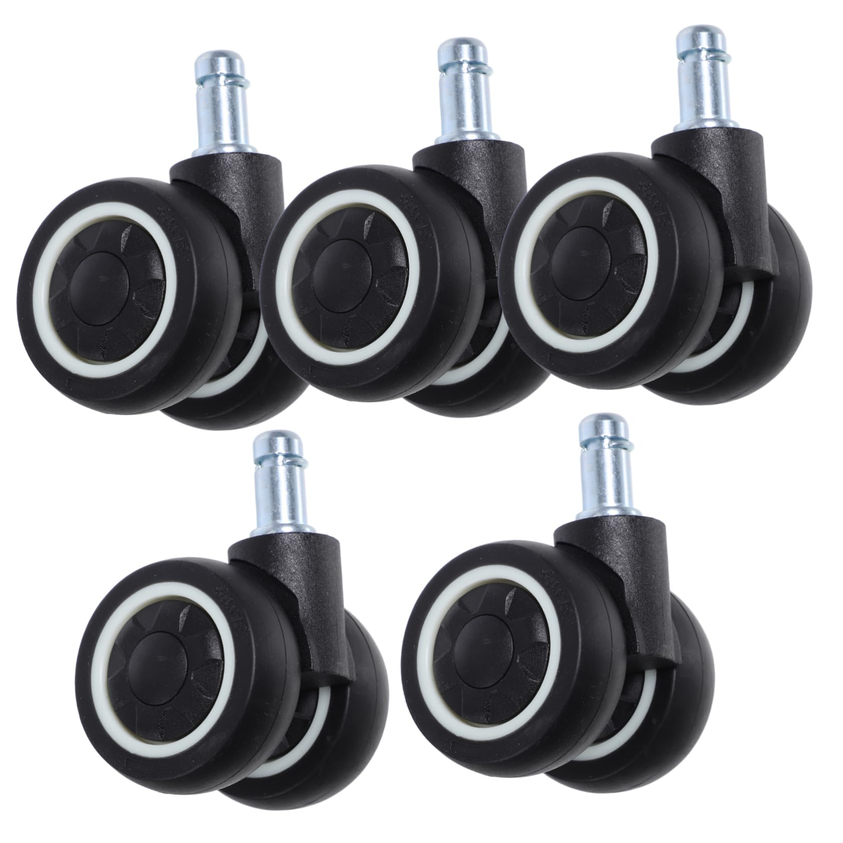 Ruedas Giratorias para Silla de Oficina, 2 Pulgadas, 5 Piezas