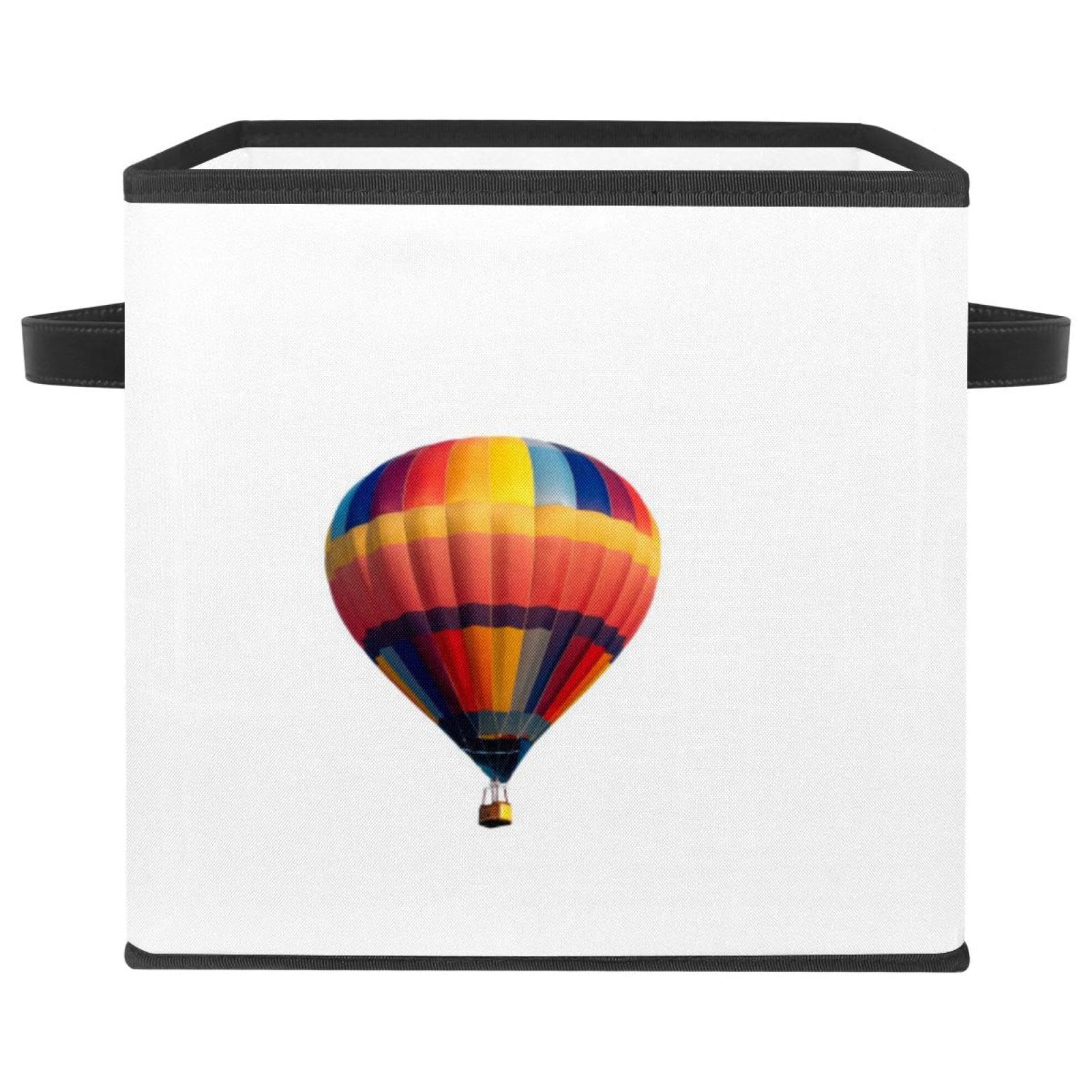 Boîte de rangement placard bac pliable en tissu anti-désordre motif montgolfière