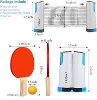 FBSPORT Profi Pingpong Szett 2 Ütővel, Hálóval, 6 Labdával és Táskával 5
