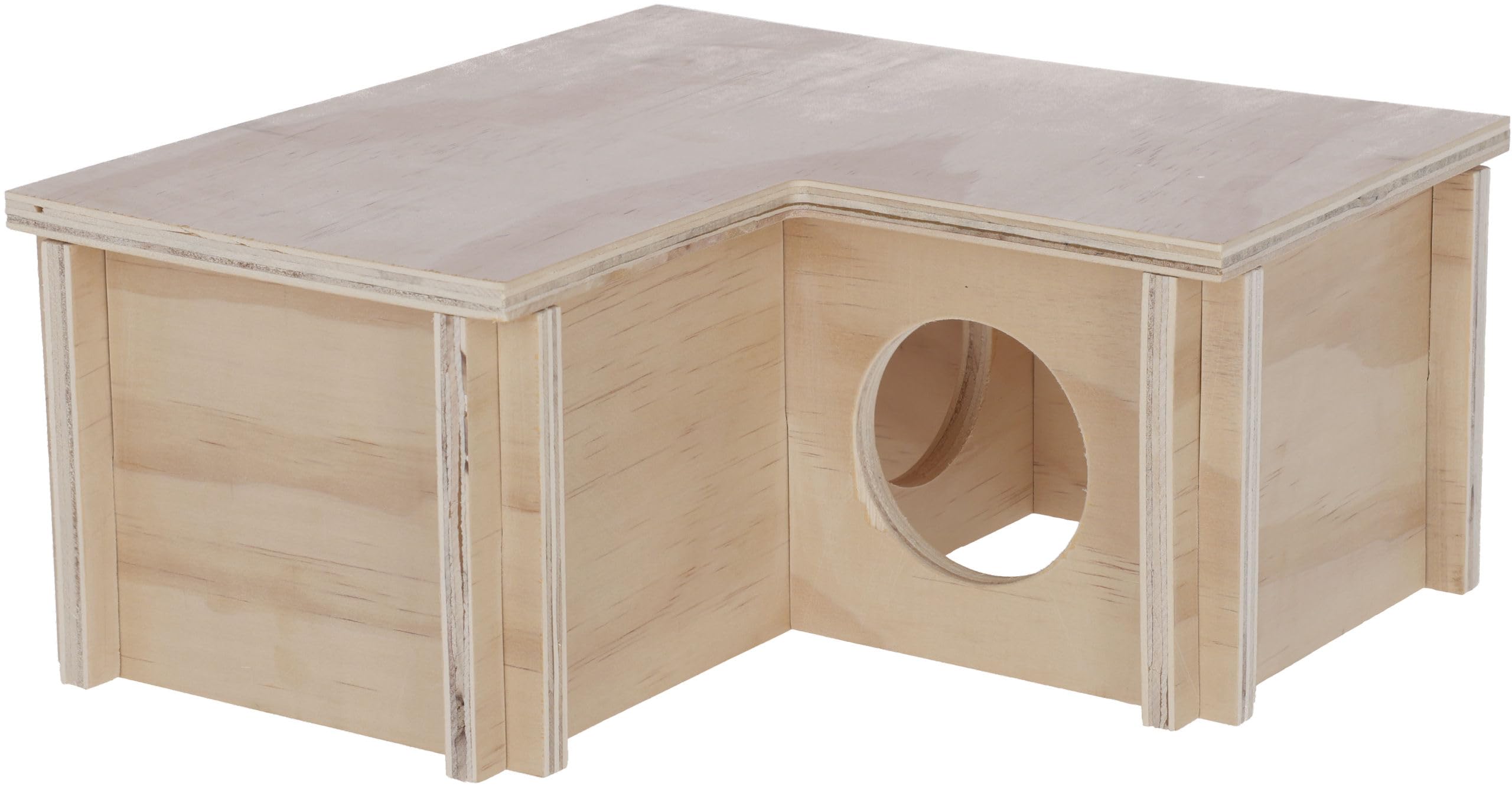 Kerbl Pet Hamster House Natural 3 Chambers 24 x 24 x 11 cm