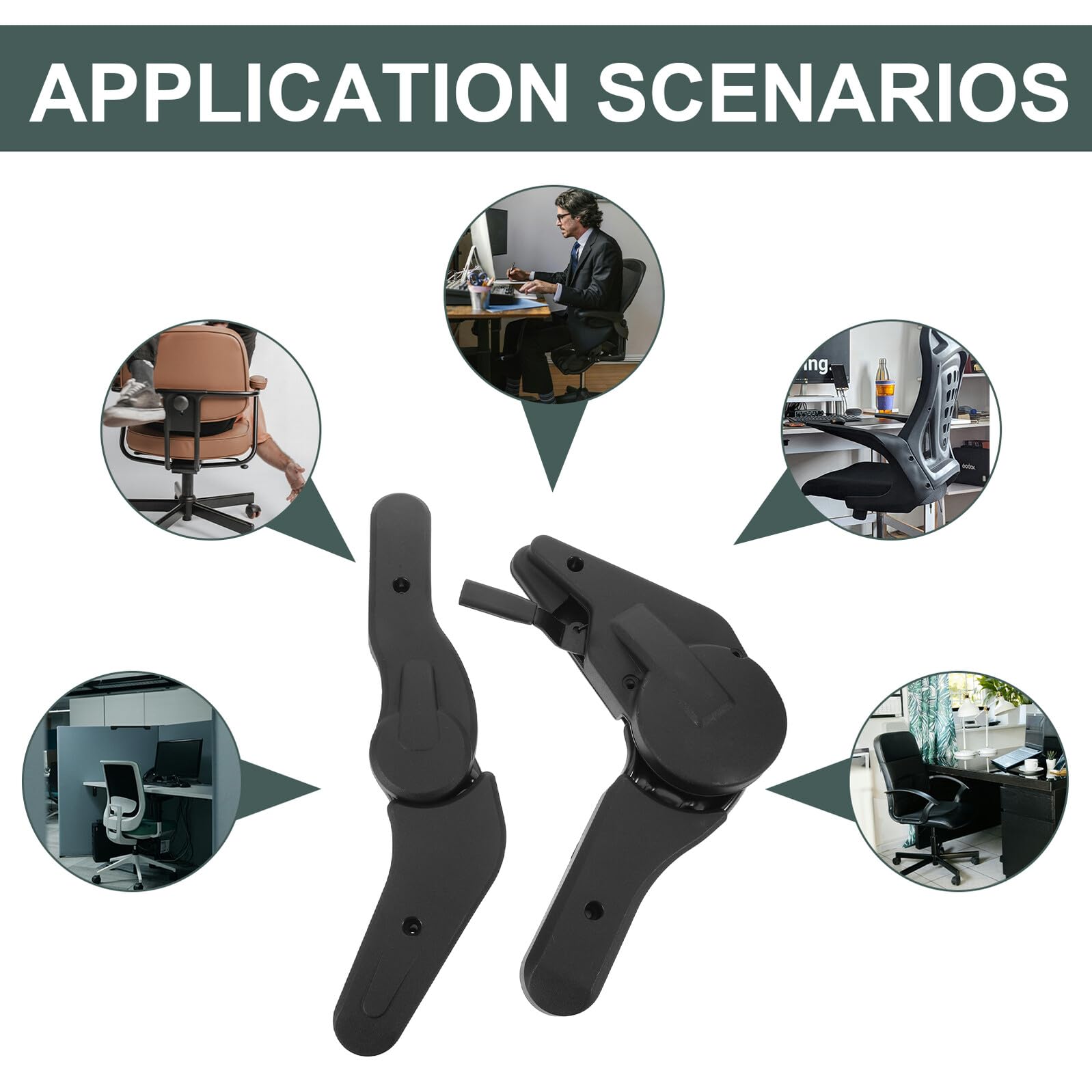 Zerodeko Ajustador de Ángulo Metálico para Silla Gaming Regulador Reclinable Multiángulo Compatible Sillas de Oficina Accesorio Silencioso y Duradero para Repuesto de Mecanismo de