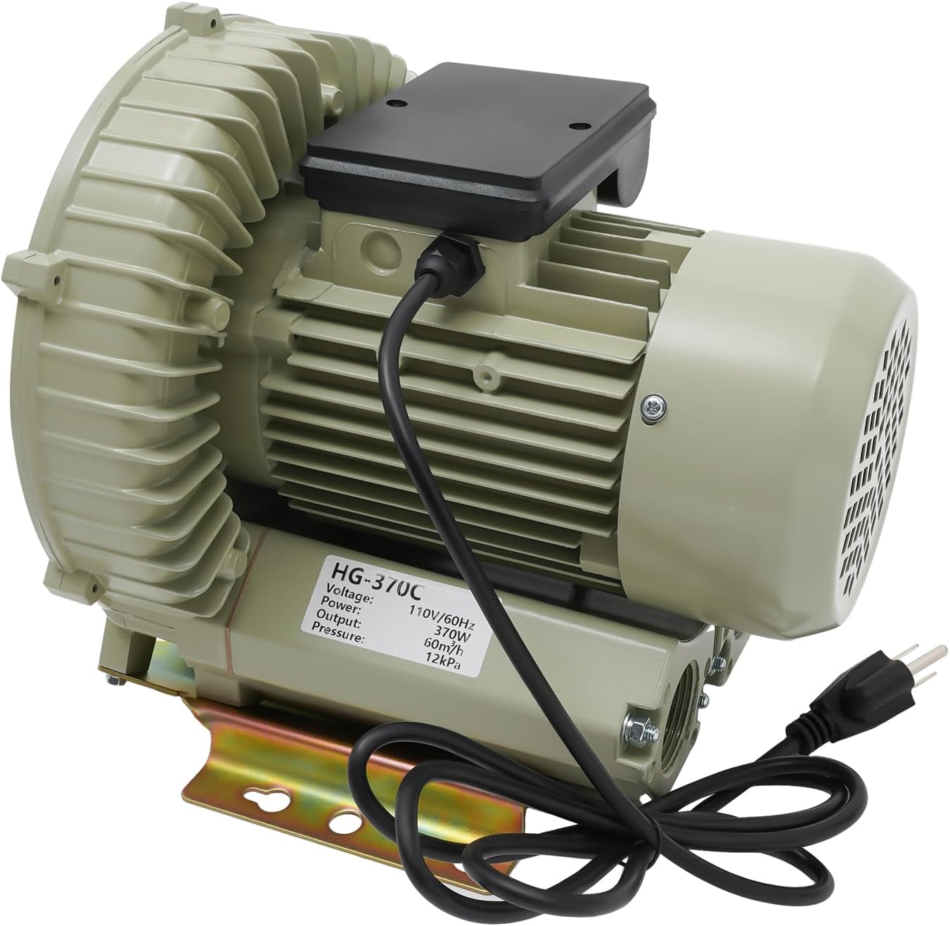 370W Grey Aviation Aluminum Aquaculture Vortex Air Blower