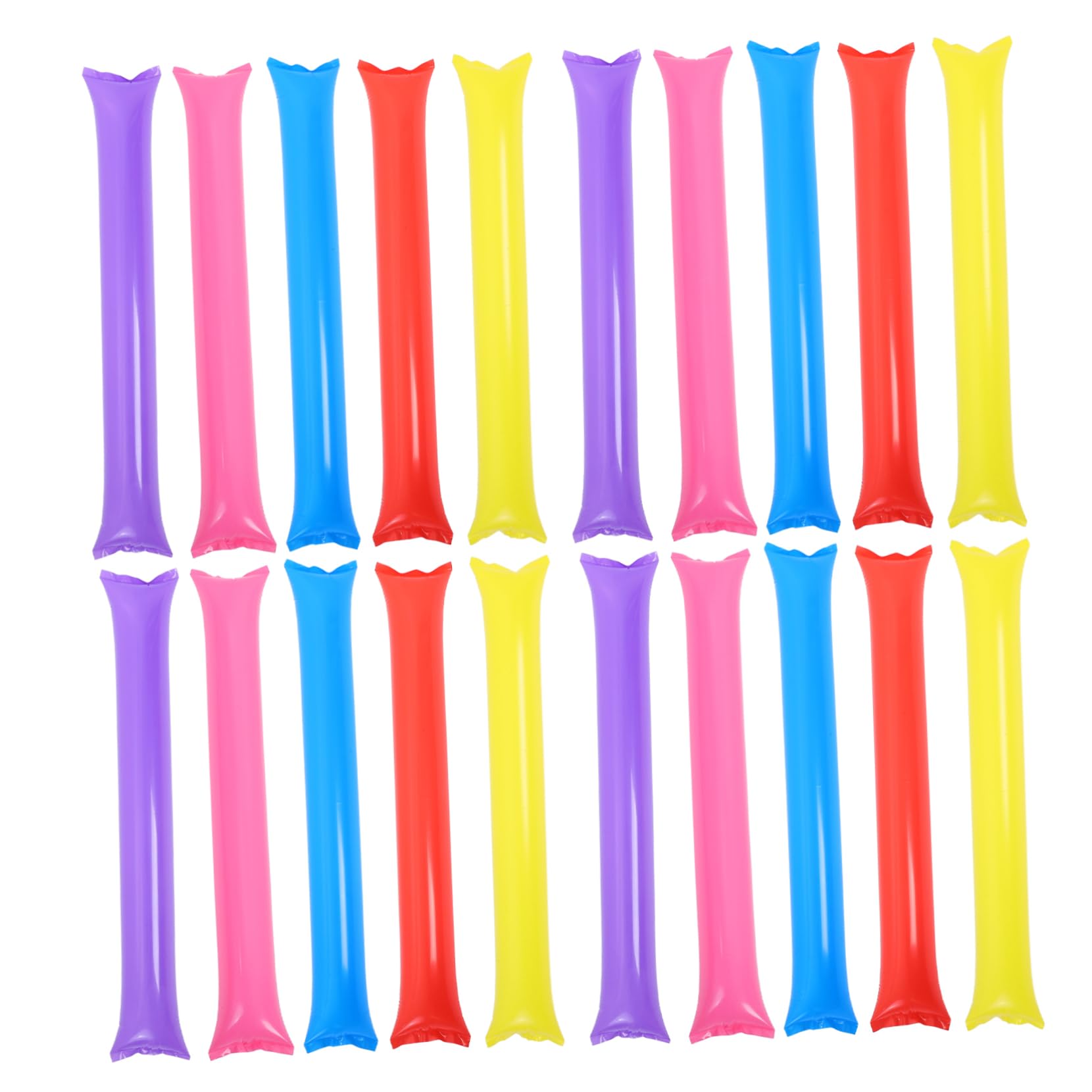 HONMEET 30Pcs Inflatable Noisemakers Cheer Sticks for Sports Events Parties Celebrations Lightweight Thunder Sticks for Team Spirit Momentum Easy to Inflate and Seal