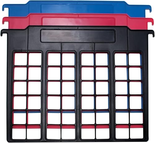 Advantus Separadores de archivos y carpetas, 3 unidades, rojo/azul/negro (50912)