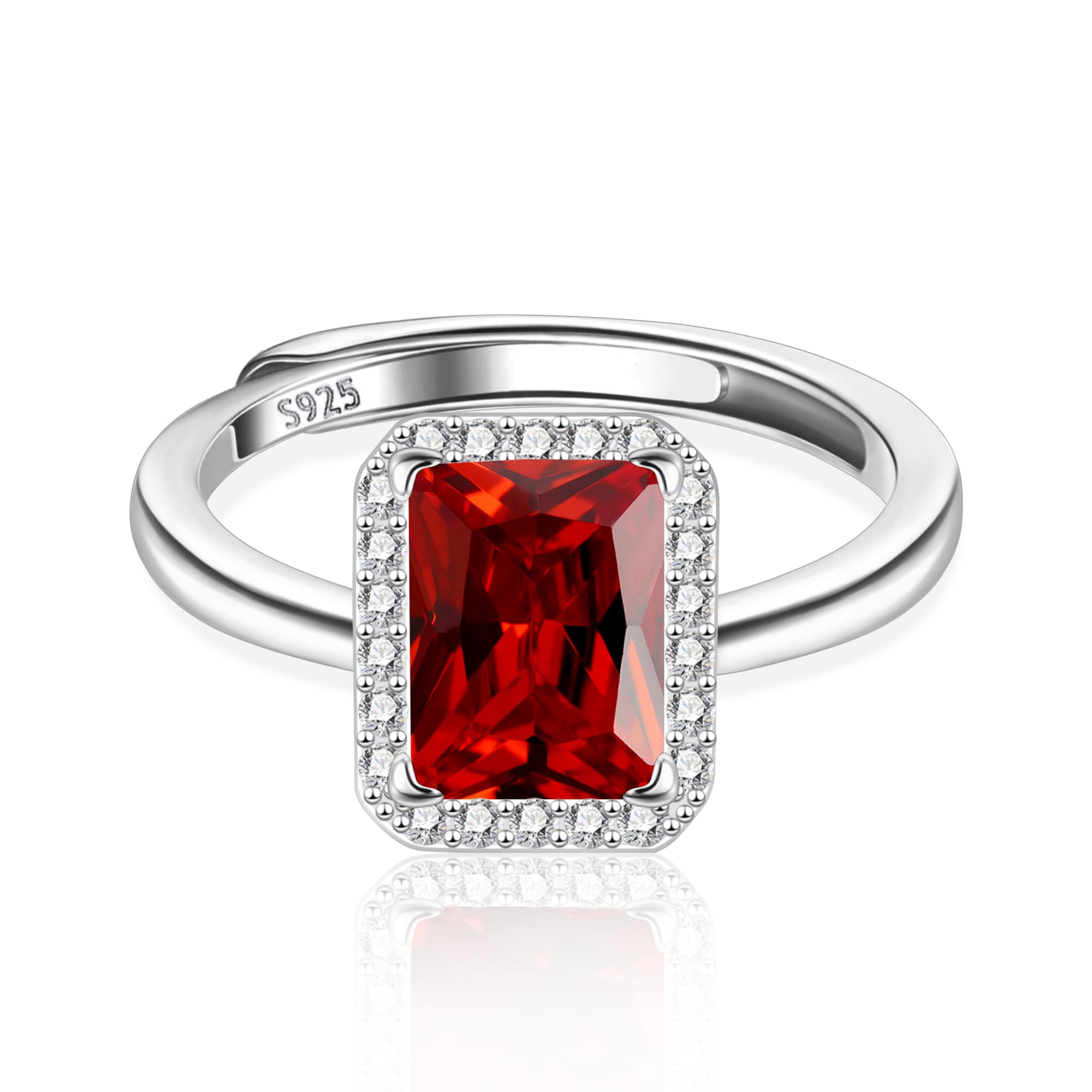 ALEXCRAFT Anillos Plata 925 Ajustables Para Mujer Piedra Regalos Mujer