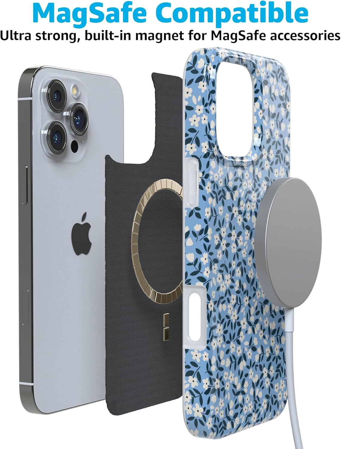 Casely iPhone 16 Pro Max Case | Picking Daisies | Cottagecore | Compatible with MagSafe | Classic Ultra Slim Design - Image 5