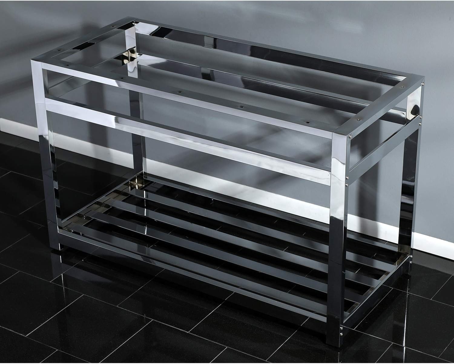 Kingston Brass VSP4922A1 Fauceture 49-Inch x 22-Inch Steel Console Sink Base, Polished Chrome