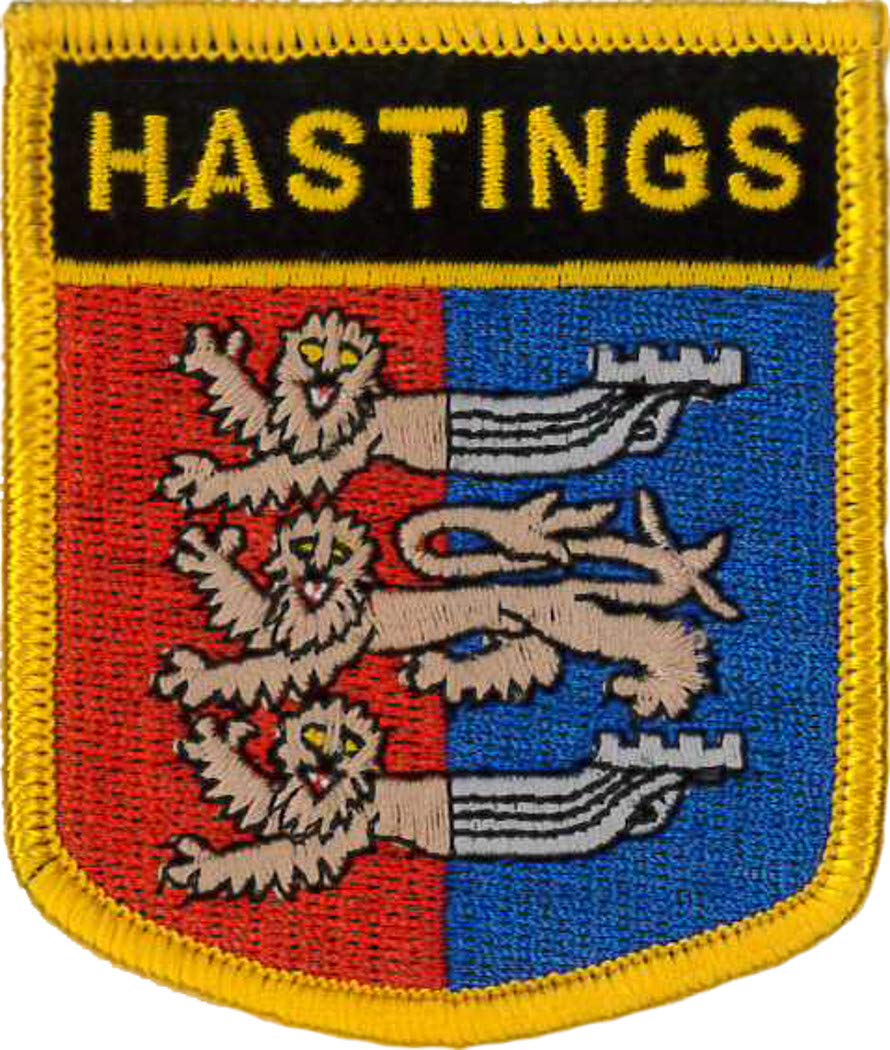 Klicnow Various Hastings (City Of) Shield Embroidered Patch 7Cm X 6Cm