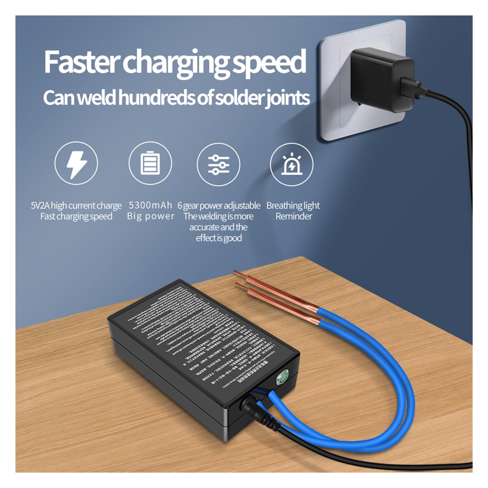 FAI DA TE Palmare 6 Ingranaggi Saldatura A Punti Portatile Regolabile Mini 0.15mm For Batteria Spot Saldatore Macchina Utensile Kit La Saldatura è Resistente(Dhj2)