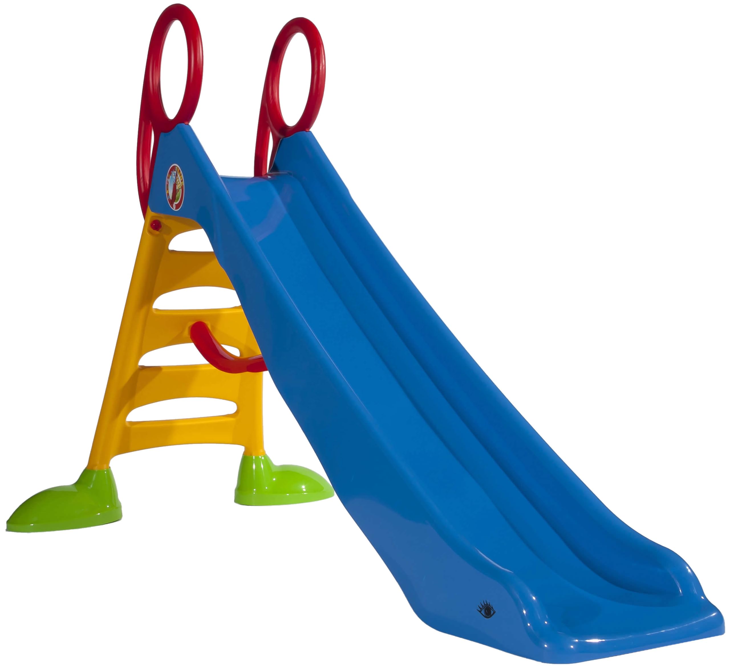 2in1 Kinder Rutsche Wasserrutsche freistehend Rutschlänge 200 cm blau/gelb