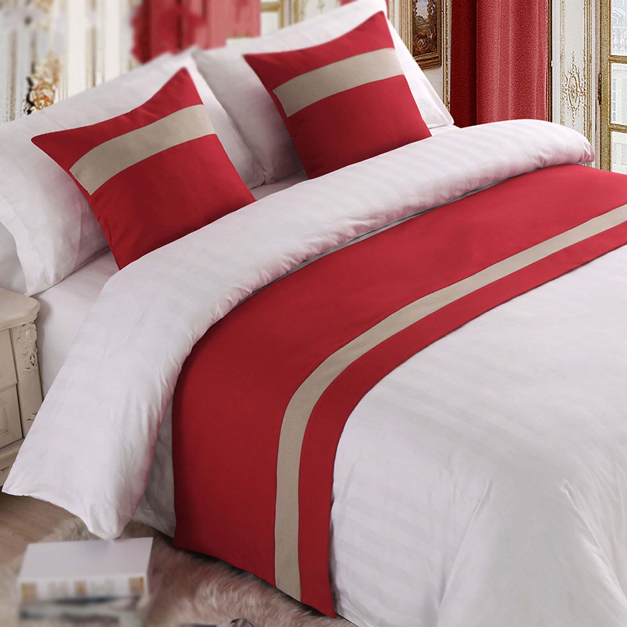 CLMETHE Modern Bed Runner King Size Geometric Soft Durable No Fading Bedspread Hotel Home Bedding Decor,A-50 * 210CM(1.5m bed)